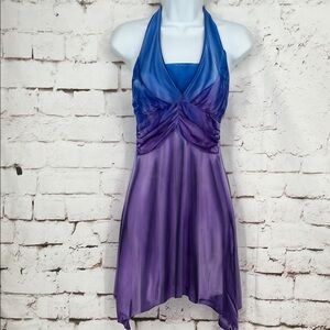 Watercolor Dancewear Ombre Halter Mini, Size M/L